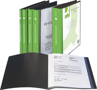 Dosje Q-Connect Presentation PP, A4, e zezë - 1