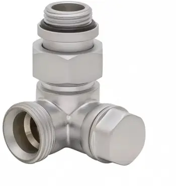 Valvul rikthyese Schlosser DN15, 1/2"x3/4" MxM, kënd i majtë, satin
