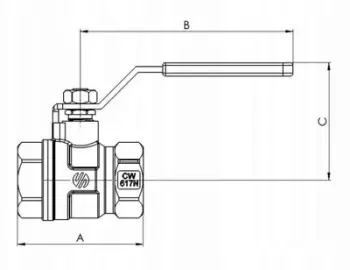 Valvul sferike uji SENA 3/8" F F, trup INOX, dorezë levë, argjendtë