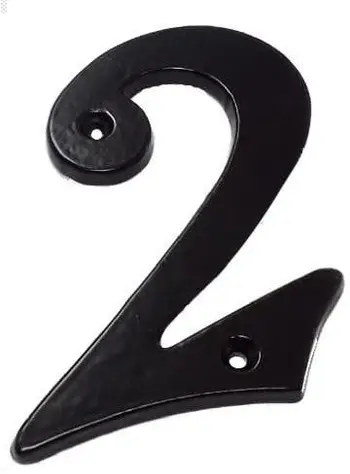 Numër dere JetWorld GB-2531_2, 105x65mm, metalik, i zi