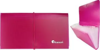 Dosje sorter Titanum DL, 13 ndarje, polipropilen, e kuqe