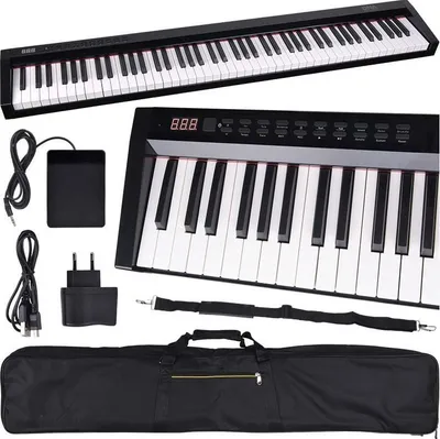 Piano dixhitale DNA SP 88, 88 taste, Bluetooth MIDI, e zezë - 1