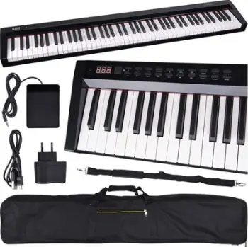 Piano dixhitale DNA SP 88, 88 taste, Bluetooth MIDI, e zezë