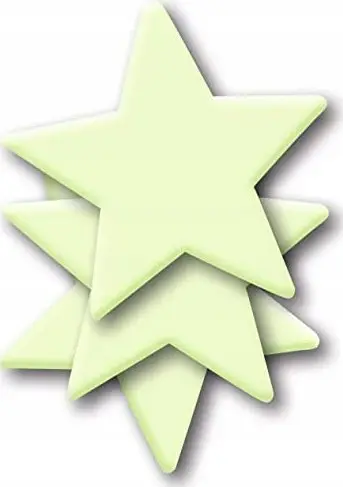 Ngjitëse reflektuese Herma Luminous Stars, set 3 copë, që ndriçojnë në errësirë, ngjyrë reflektuese