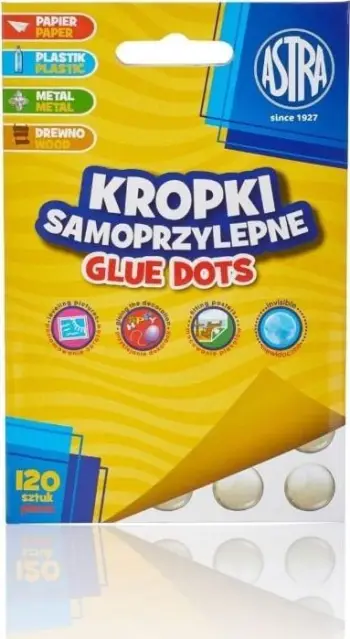 Pika ngjitëse vetëngjitëse Astra, transparente, set 120 copë