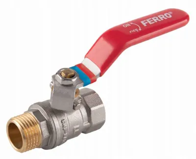 Valvul sferike uji Ferro F Power Pro, nut nut 1", me levë - 2