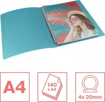 Dosje unazore Esselte Colour'Ice A4, 4 unaza, 27mm, blu