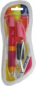 Stilolaps me bojë Tetis Fountain Pen KP510-NR, majë iridium, trup transparent, rozë