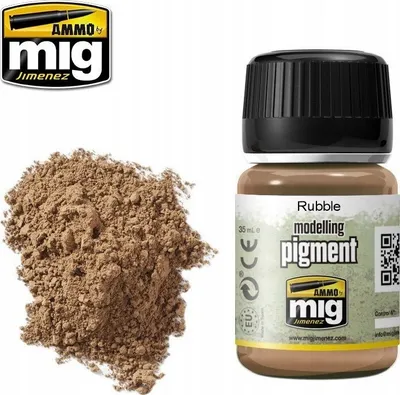 Pigment modelizmi Ammo by Mig, Rubble, 35 ml, ngjyrë gri - 1