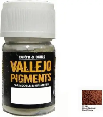 Pigment modelizmi Vallejo AV 73106 Burnt Sienna, pluhur, kafe