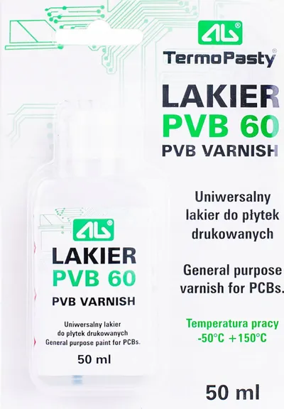 Llak mbrojtës AG TermoPasty PVB 60, 50ml, me furçë, transparent - 2