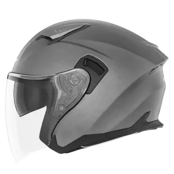 Helmetë moto Jet Nox N 130, polikarbonat, vizierë transparente, e zezë