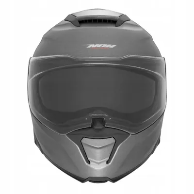 Helmetë moto Nox Jaw N967, flip up, vizor dielli, titanium, L - 1