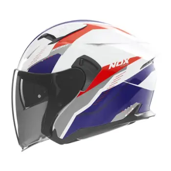 Helmetë moto Nox N130 Myst, jet, me vizor, e zezë