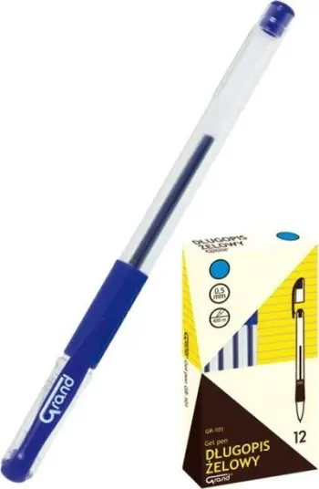 Stilolaps me gel Grand GR-101, 0.5mm, paketë 12 copë, bojë blu