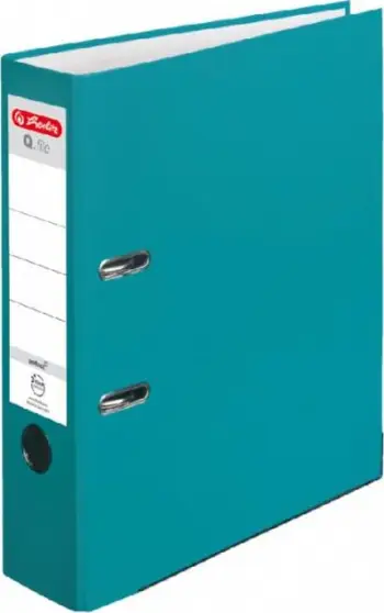 Dosje unazë Herlitz Q File, A4, shpinë 8 cm, turkeze