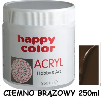 Ngjyrë akrilike Happy Color, 75ml, e kaftë e errët - 1