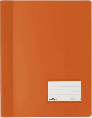 Dosje unazore Durable Orange A4+, xhep i brendshëm transparent, portokalli