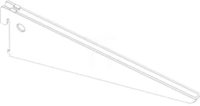 Mbajtëse U për rafte, 470mm, set 10 copë, të bardha - 1