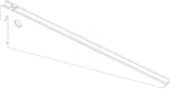 Mbajtëse U për rafte, 470mm, set 10 copë, të bardha