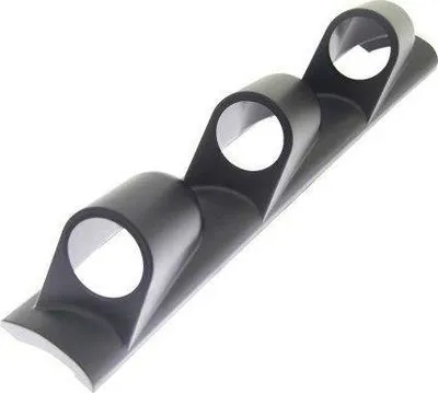 Mbajtëse universale Depo për 3 mostra 52mm, për shtyllë dere, plastike e zezë - 1