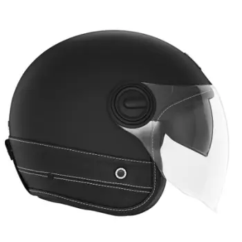 Helmetë motoçiklete Nox Premium Revenge Jet, polikarbonat, vizor kundër rrezeve UV, e zezë