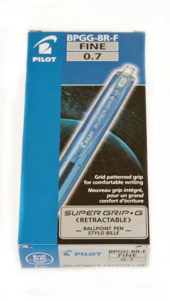 Stilolaps Pilot Super Grip G, 1 mm, me klik, ngjyrë e kaltër, kuti 12 copë