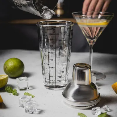 Shaker koktejli Klausberg, xhami, 400 ml, me receta, transparent - 5