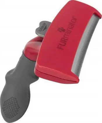 Krehër FURminator Giant për qen me qime të gjata, ergonomik, i kuq e zi