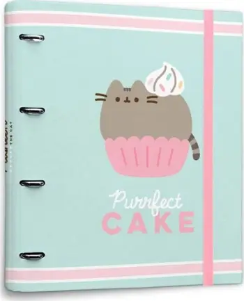 Dosje unazore Pusheen Budget, 4 unaza, 26x32cm, jeshile e çelët
