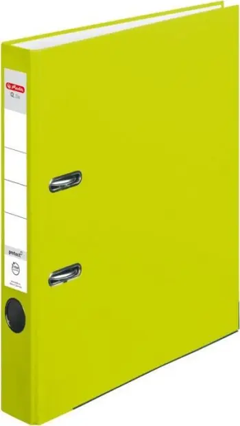 Dosje unazore Herlitz Q.File A4, shpinë 5 cm, neon e gjelbër