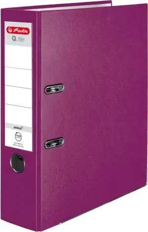 Dosje unazore Herlitz Q.file Standard, A4, 8 cm, berry