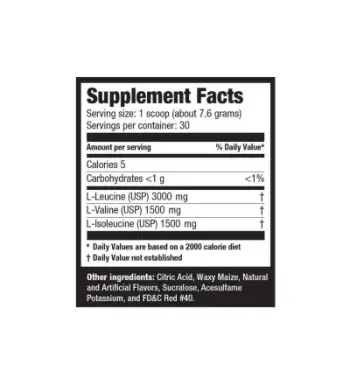 Aminoacide Ultimate Nutrition BCAA Powder, 12000 60 serv, 457g, Fruit Punch