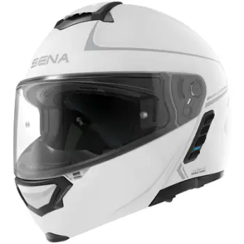 Helmetë moto Sena Impulse Flip Up, Bluetooth Mesh, madhësia XXL, e bardhë