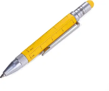 Stilolaps multifunksional Troika Construction Liliput, vizore cm inç, stylus, i verdhë