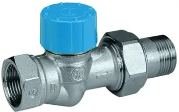 Valvul termostatike këndore Giacomini R402H, 1/2", lidhje M30x, për tub fleksibël