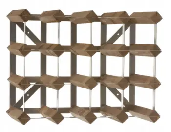 Mbajtëse vere Dekor Wine Rack, 16 shishe, dru pishe, dekor lisi