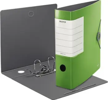 Dosje unazore Leitz 180° Active Solid A4, gjerësi 82mm, e gjelbër e çelët
