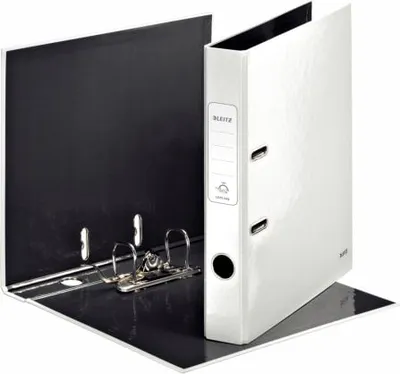 Dosje unazore Leitz A4 50mm, mekanizëm levë 180°, e bardhë - 1
