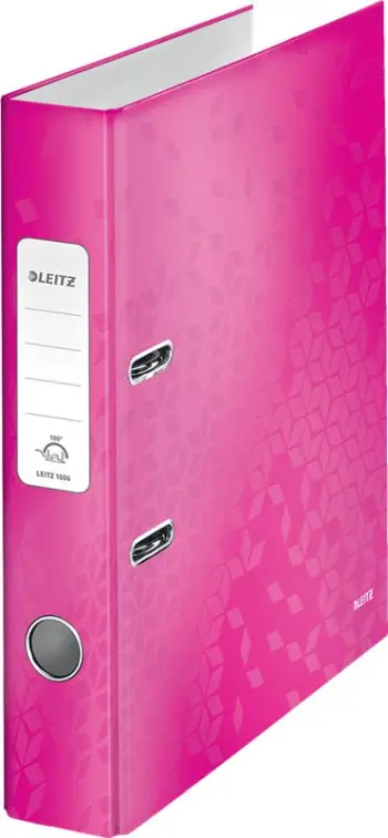 Dosje unazore Leitz Lever Arch File 180° WOW, A4, 50mm, rozë