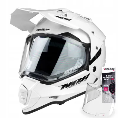 Helmetë motoçiklete Nox 312, vizor i dyfishtë, e zezë - 1
