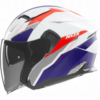 Helmetë motoçiklete Nox N130, Jet e hapur, madhësia XL, e zezë