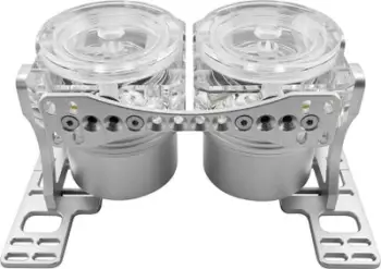Mbajtëse vertikale pompe Singularity Computers Protium, alumini, për radiator 120 140mm, argjend