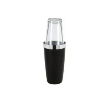 Shaker koktej Boston Bareq, 0.8L, çelik me gotë vinyl, argjendtë