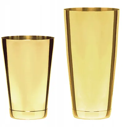 Shaker koktej Boston Gold, çelik inox, profesional, ngjyrë ari - 2