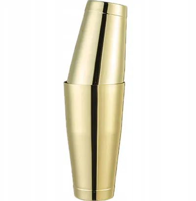 Shaker koktej Boston Gold, çelik inox, profesional, ngjyrë ari - 3