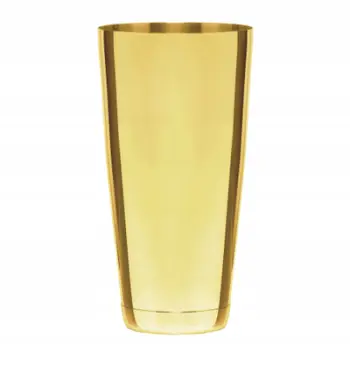 Shaker koktej Boston Gold, çelik inox, profesional, ngjyrë ari