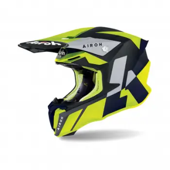 Helmetë motocross Airoh Twist 2.0 Lift, madhësia 2XL, e zezë e verdhë