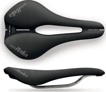 Shalë biçiklete Selle Italia Novus Boost EVO TI 316 Superflow, 3D, rrugë, e zezë