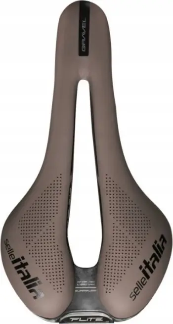 Shalë biçiklete Selle Italia FLITE Boost Gravel TI 316 Superflow S3, titanium, e zezë